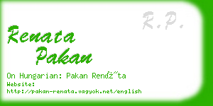 renata pakan business card